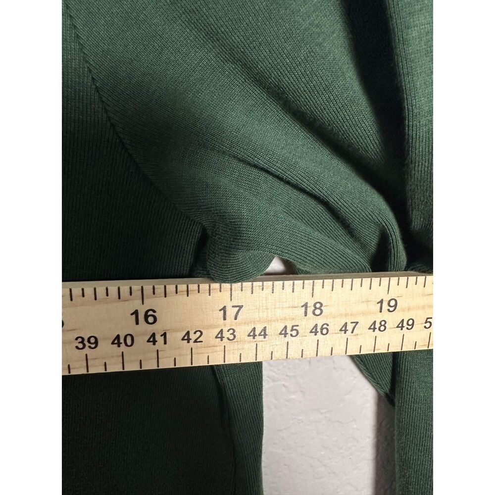 J. Jill Pima Cotton V-Neck Long Sleeve Tee S Forest Green Casual Basic Top - Picture 5 of 6